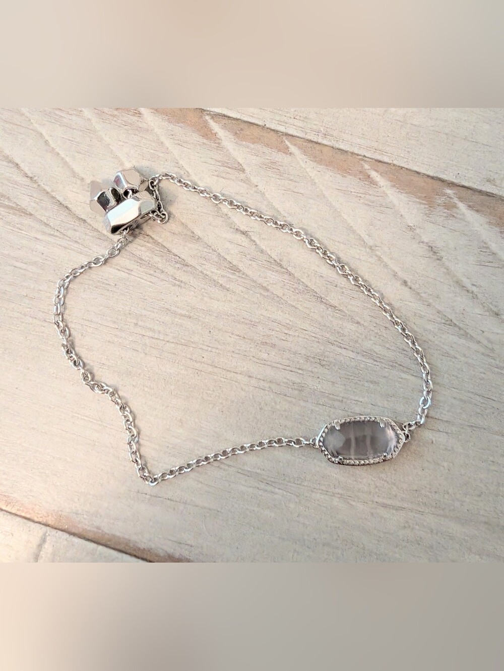 Kendra Scott Elaina chain bracelet Silver And Gray Cat Eye